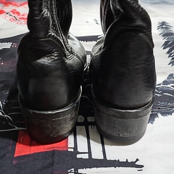 Double H‎ Pointed Black Cowboy Boots Size 10 - Picture 6 of 9